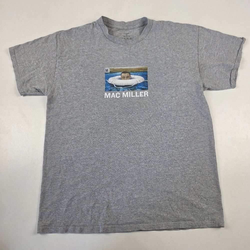 Product By Mac Miller Life Preserver Graphic T-Shirt Men's L Gray Cotton Hip Hop